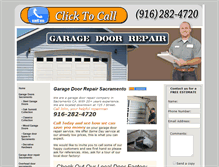 Tablet Screenshot of garagedoorrepairsacramento.com